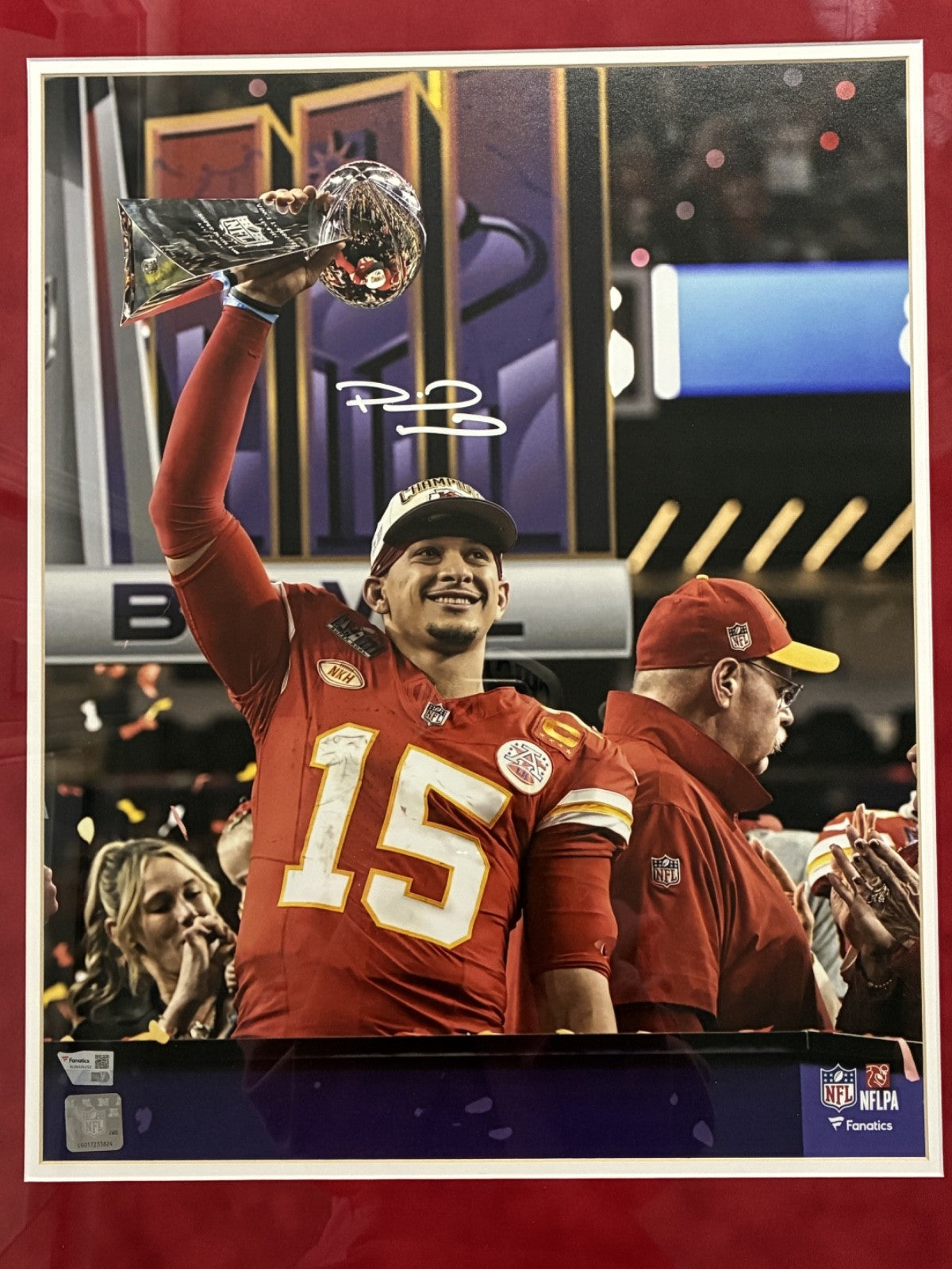 Patrick Mahomes Signed Autographed Chiefs 16x20 Custom Framed Photo Fanatics