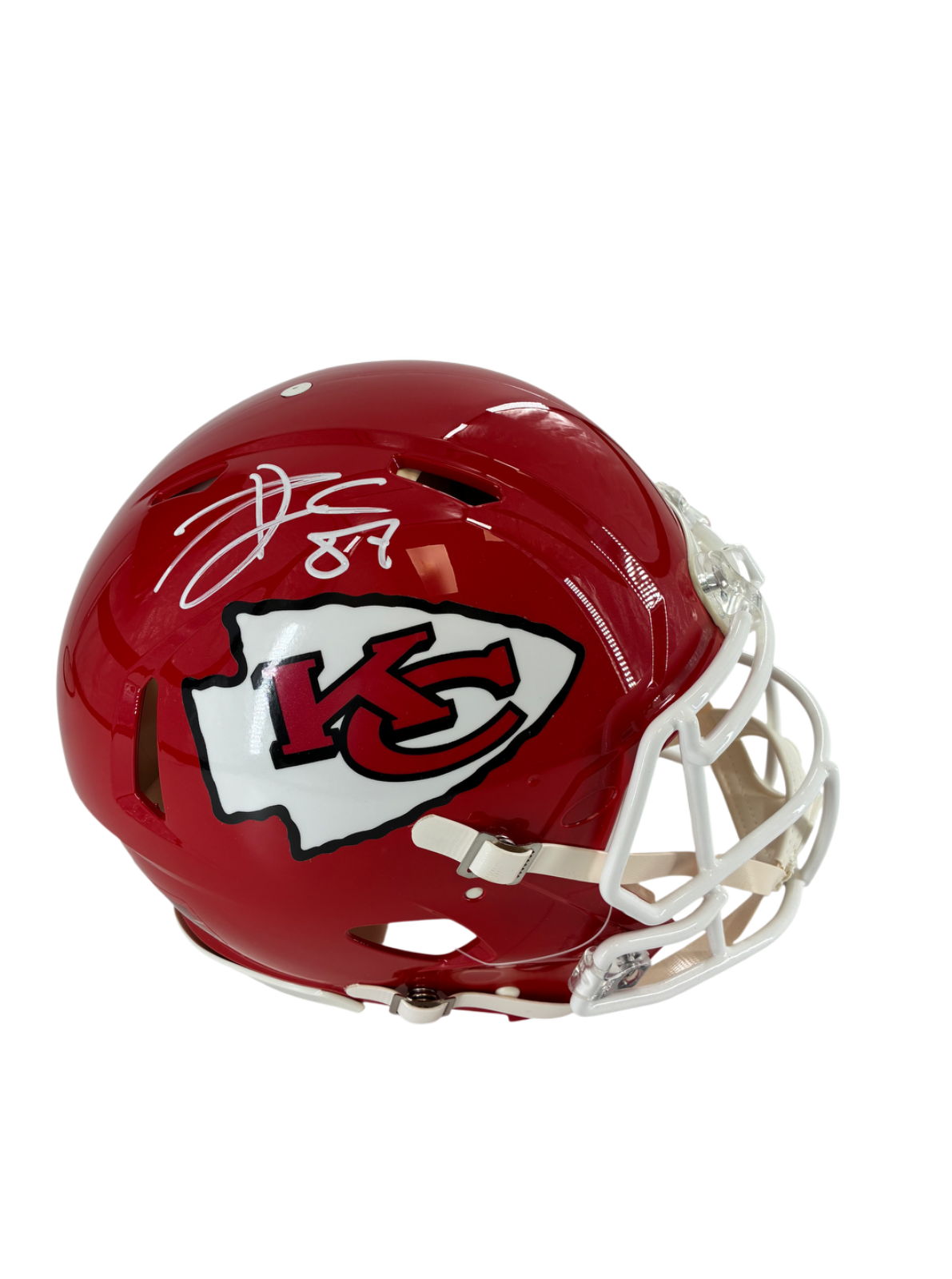 Travis Kelce Signed Autographed Chiefs FS Rep Helmet BAS COA