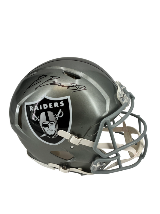 Brock Bowers Raiders Signed Autographed Full Size Authentic Helmet BAS COA