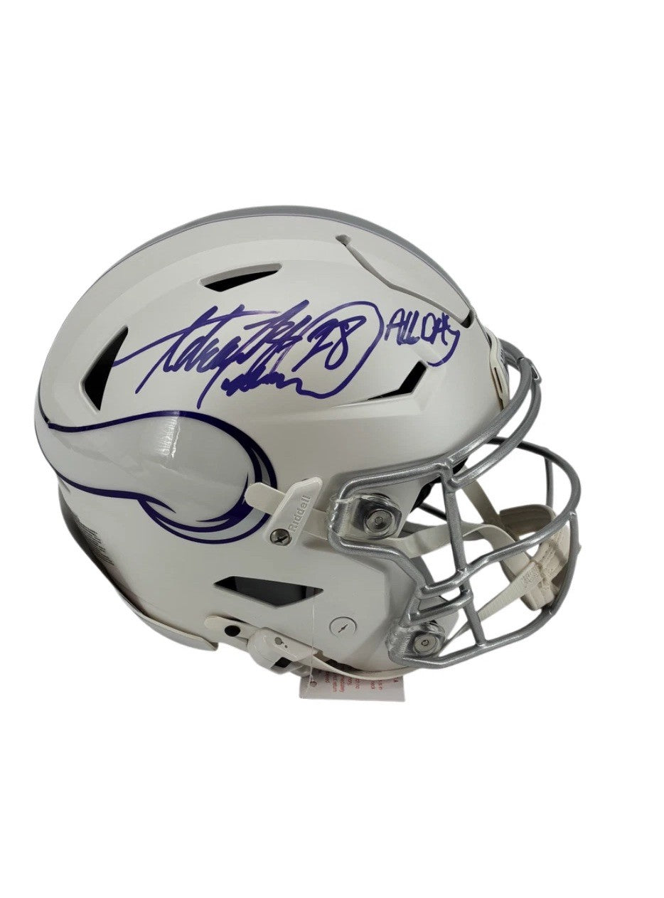 Adrian Peterson Signed Autographed Inscribed Vikings FS Helmet JSA COA
