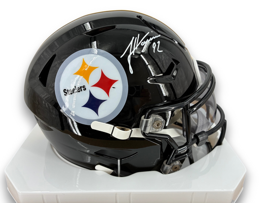 James Harrison Autographed Steelers MIDI Helmet Prime Time Witness
