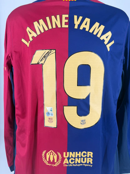 Lamine Yamal Signed Autographed Authentic Barcelona Jersey Fanatics/BAS COA