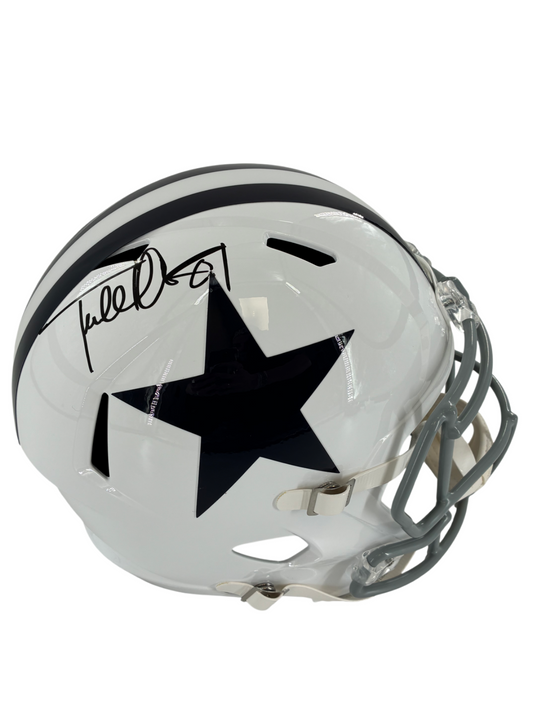 Terrell Owens Signed Autographed Cowboys Speed Replica FS Helmet SWAU COA
