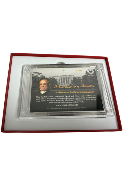 2025 Word From Potus John Adams Coin And Written Word