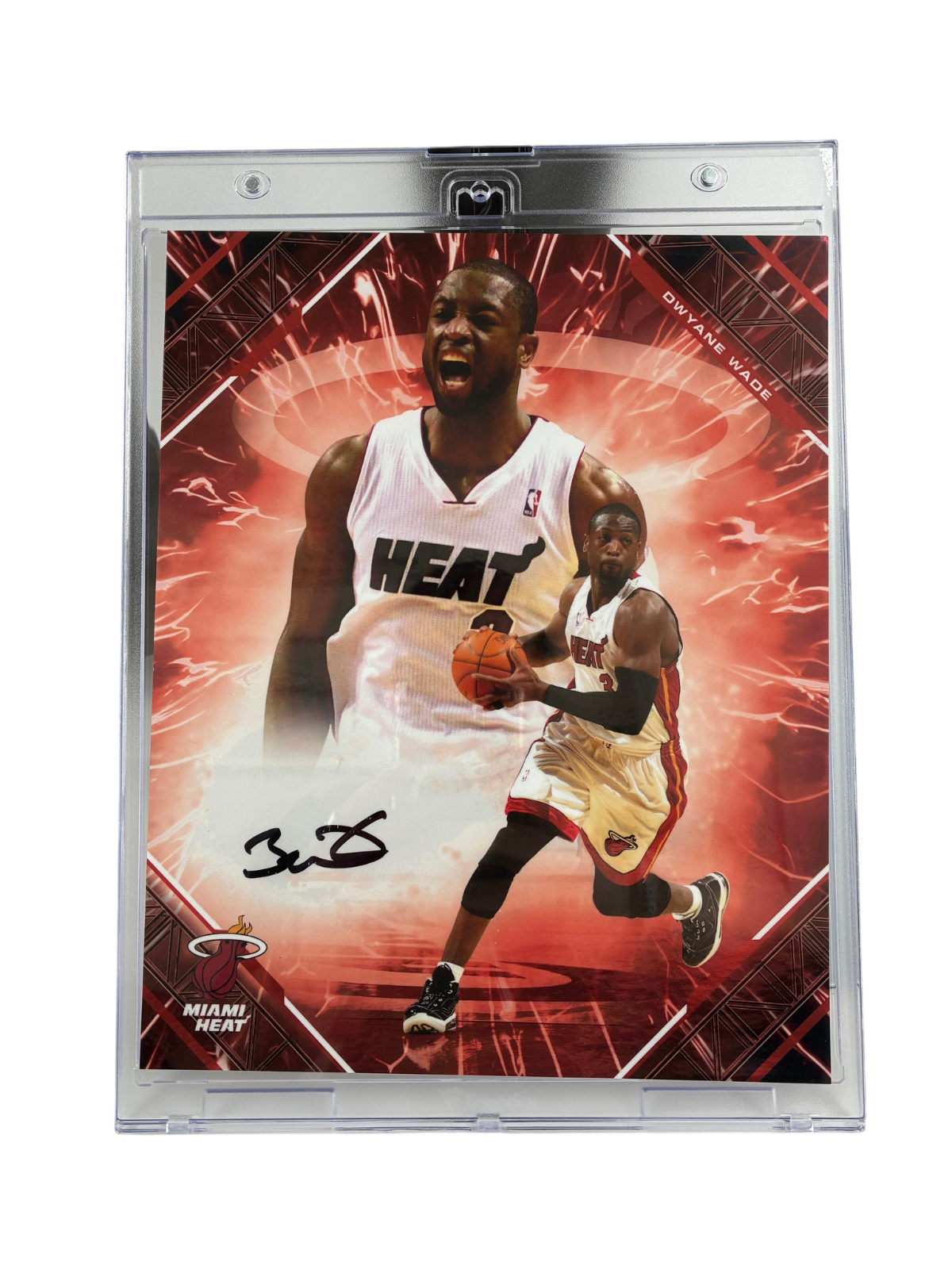Dwayne Wade Signed Autographed Heat Fanatics Emanate 8x10 2/5 RARE