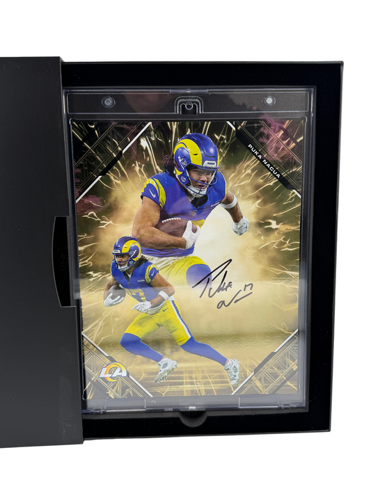 Puka Nacua 2025 Fanatics Emanate Orange /25 Rams 8x10 Autographed Read