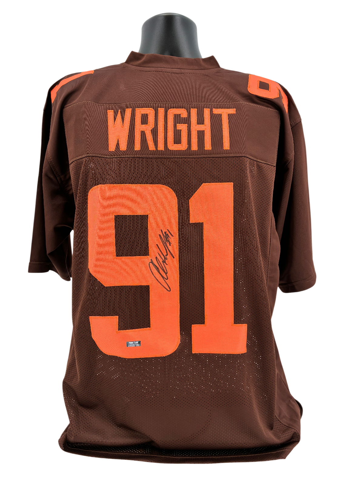 Alex Wright Signed Autographed Browns Custom Jersey Prime Time Witness