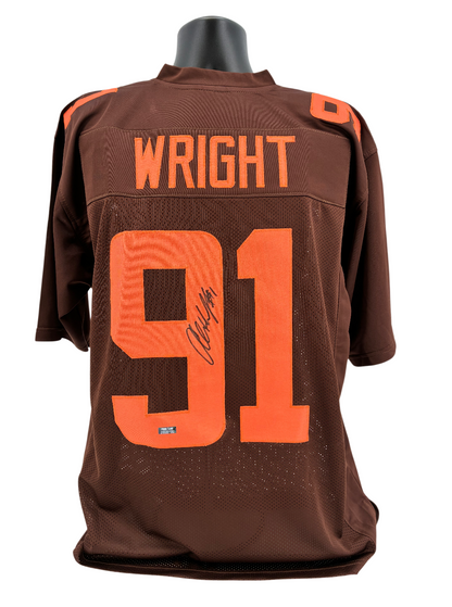 Alex Wright Signed Autographed Browns Custom Jersey Prime Time Witness