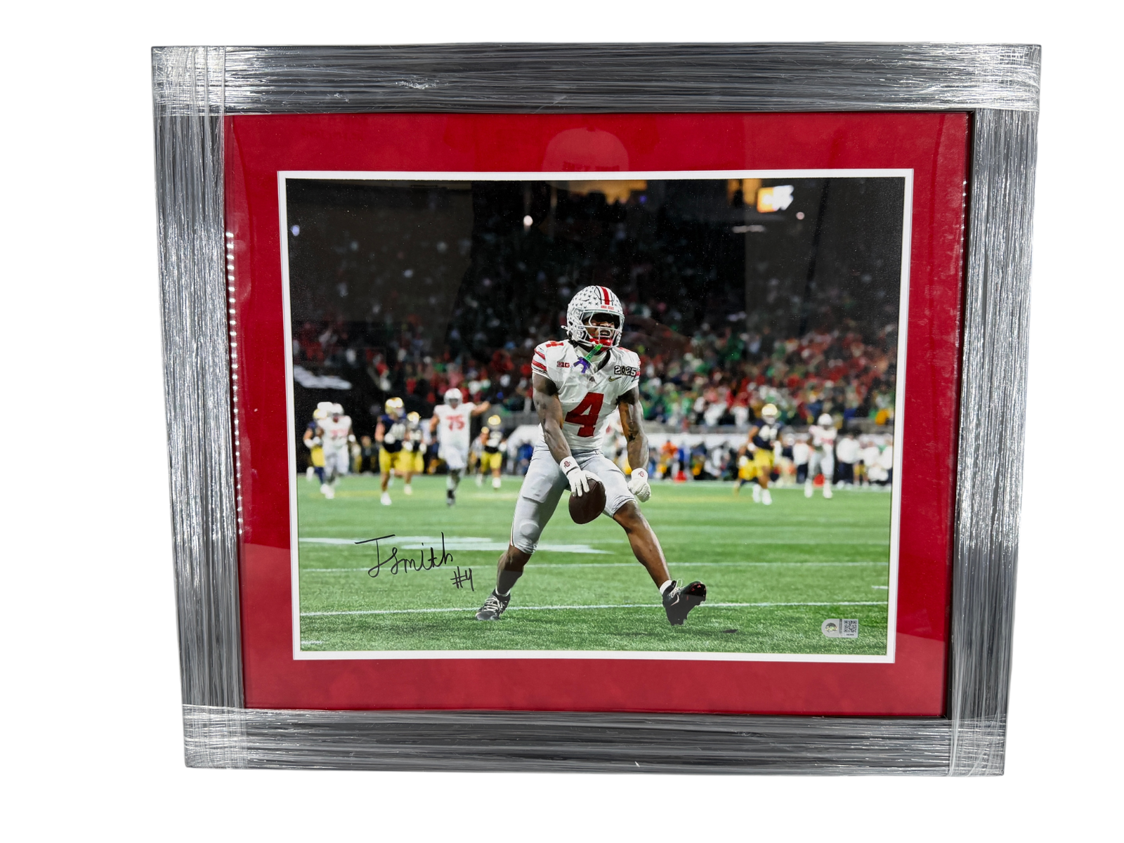 Jeremiah Smith Signed Autographed Buckeyes 16x20 Custom Framed Photo SWAU COA