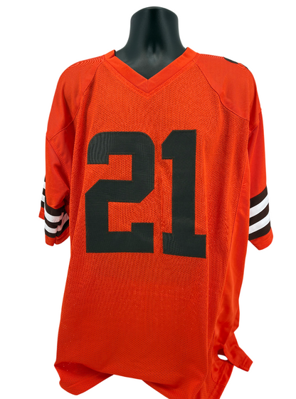 Denzel Ward Signed Autographed Browns Custom Jersey Prime Time Witness