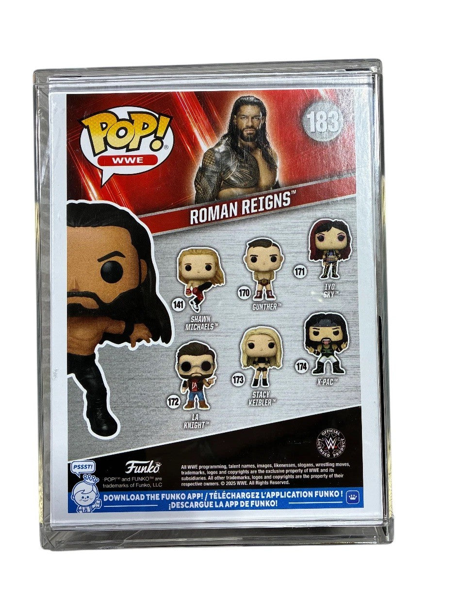 Roman Reigns Signed Autographed WWE #183  Funko Pop! Figurine Fanatics COA