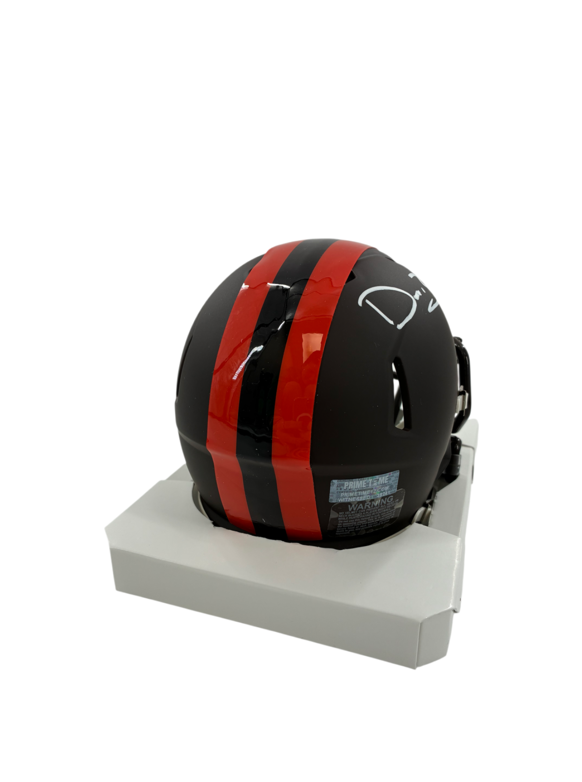 Devin Bush Signed Autographed Browns Mini Helmet Prime Time Witness