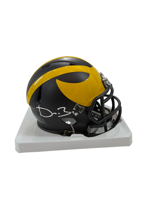 Devin Bush Jr Signed Autographed Wolverines Mini Helmet Prime Time Witness