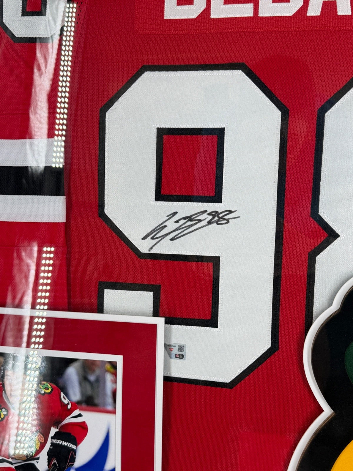 Connor Bedard Signed Autographed Blackhawks Custom Framed Jersey Fanatics