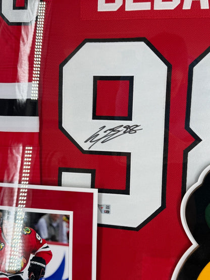 Connor Bedard Signed Autographed Blackhawks Custom Framed Jersey Fanatics
