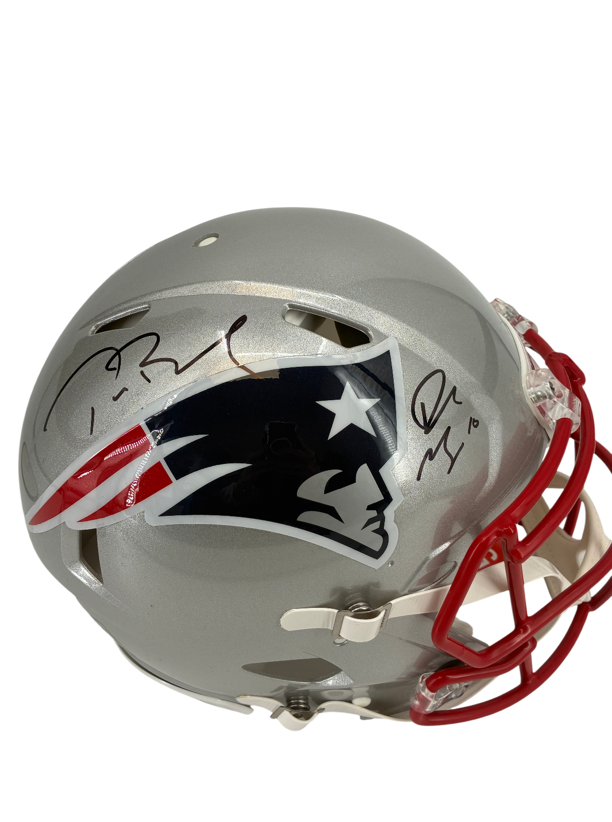 Tom Brady Drake Maye Signed Autographed Patriots FS Helmet Fanatics Authentic