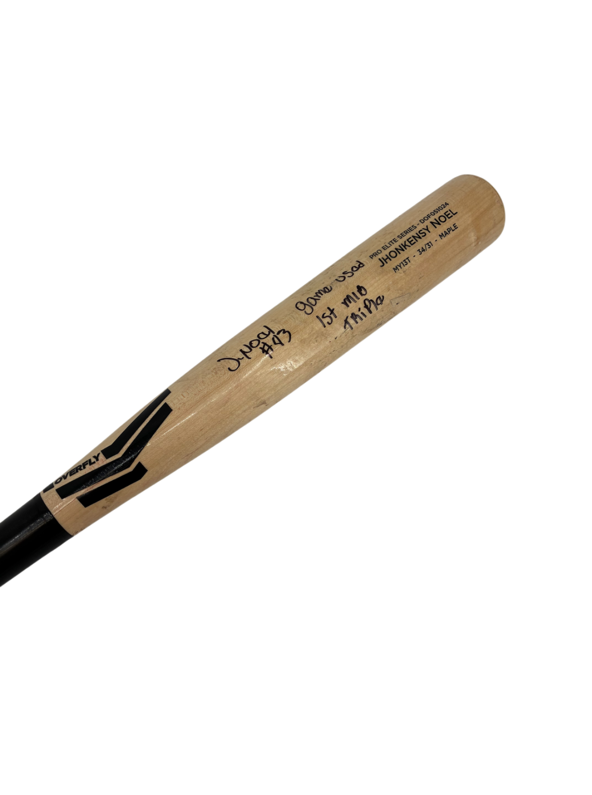 Jhonkensy Noel "Big Christmas" Signed Autographed Game Used Bat Prime Time COA