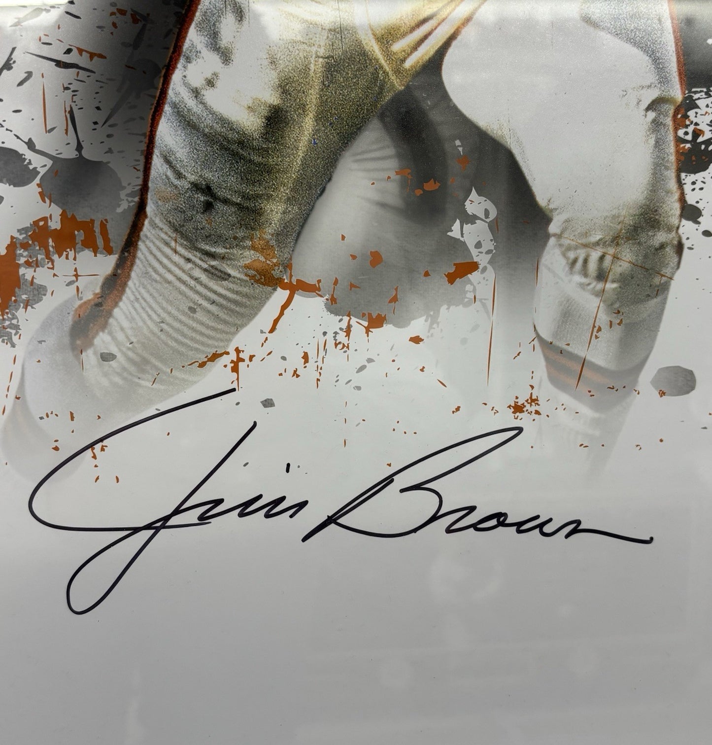 Jim Brown Signed Autographed 16x20 Photo w/ Inscr. Custom Framed Fanatics COA