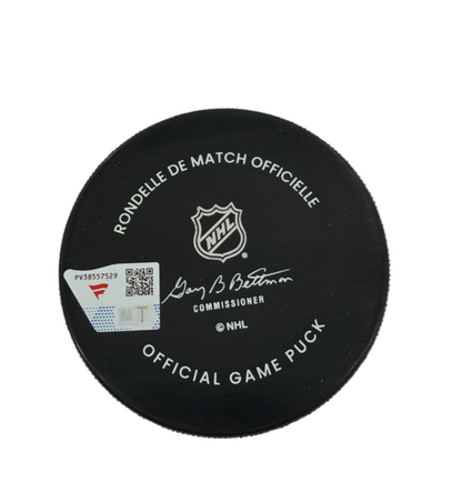 Macklin Celebrini Signed Autographed Sharks Hockey Puck 35th Fanatics COA