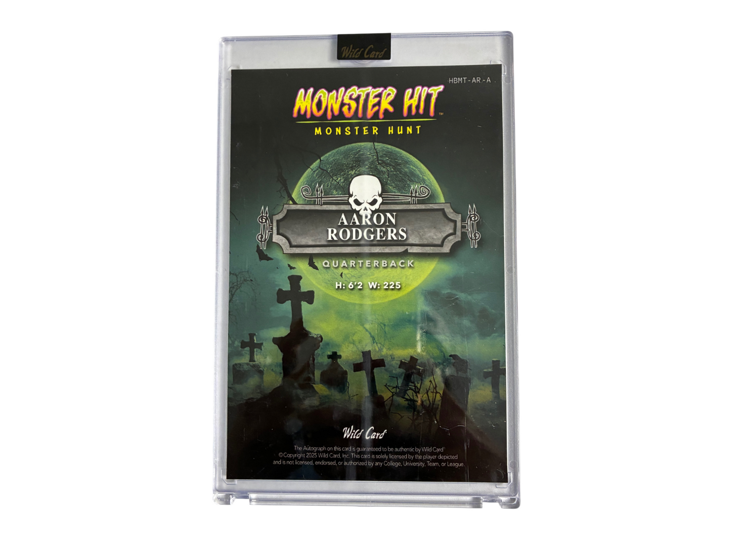 Aaron Rodgers Steelers Wild Card Monster Hunt Monster Hit Oversized Auto 1/1