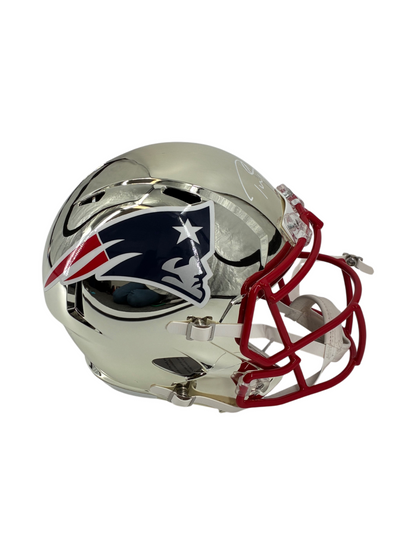 Tom Brady Signed Autographed Patriots Chrome Full Size Replica Helmet TRISTAR