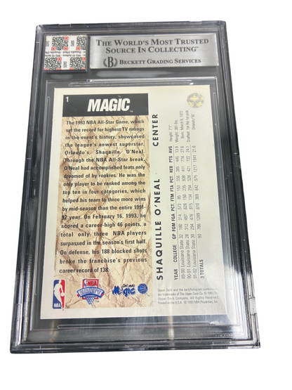 1992-93 Shaquille O'Neal Rookie Jersey Patch Autographed Jersey Fusion Magic