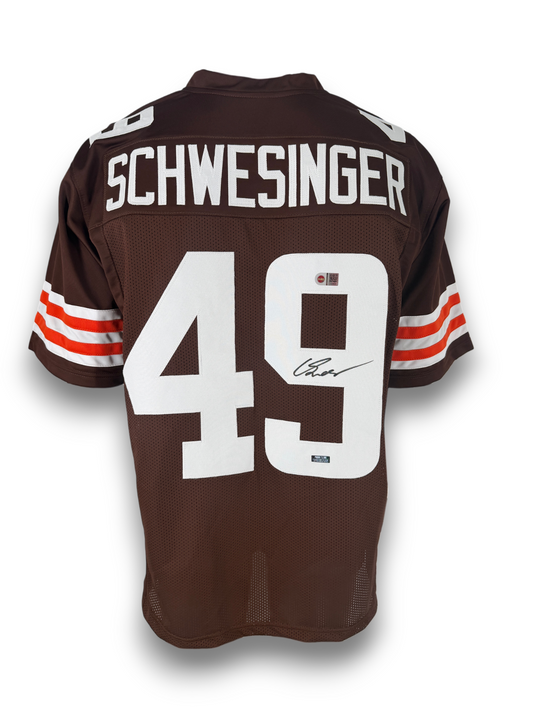 Carson Schwesinger Signed Autographed Browns Custom Jersey Prime Time/SWAU COA