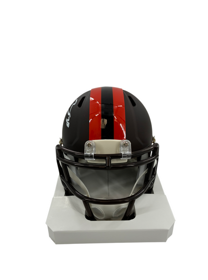 Devin Bush Signed Autographed Browns Mini Helmet Prime Time Witness