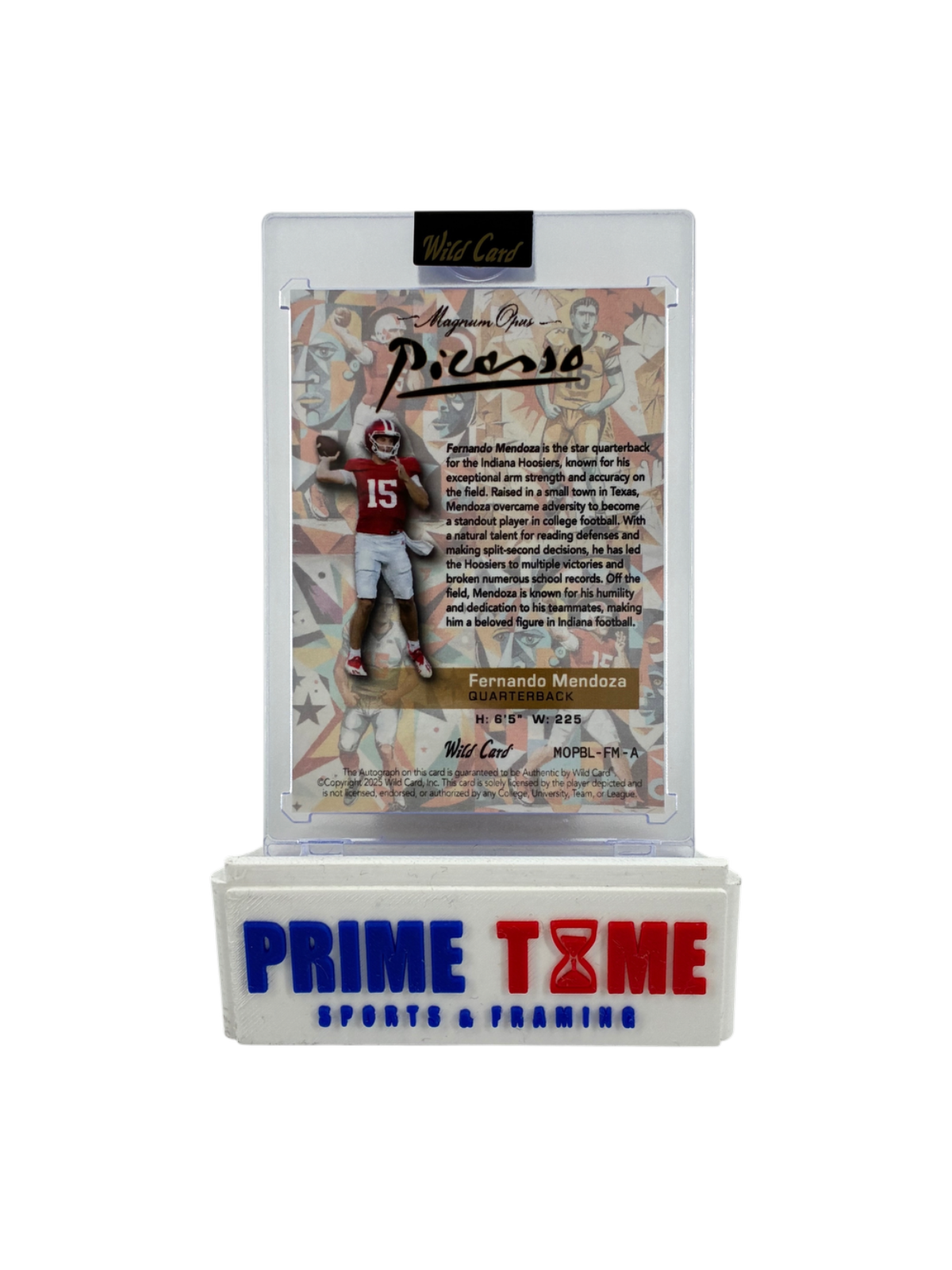 Fernando Mendoza Wild Card True 1/1 Color Match Picasso Auto 1 Of 1