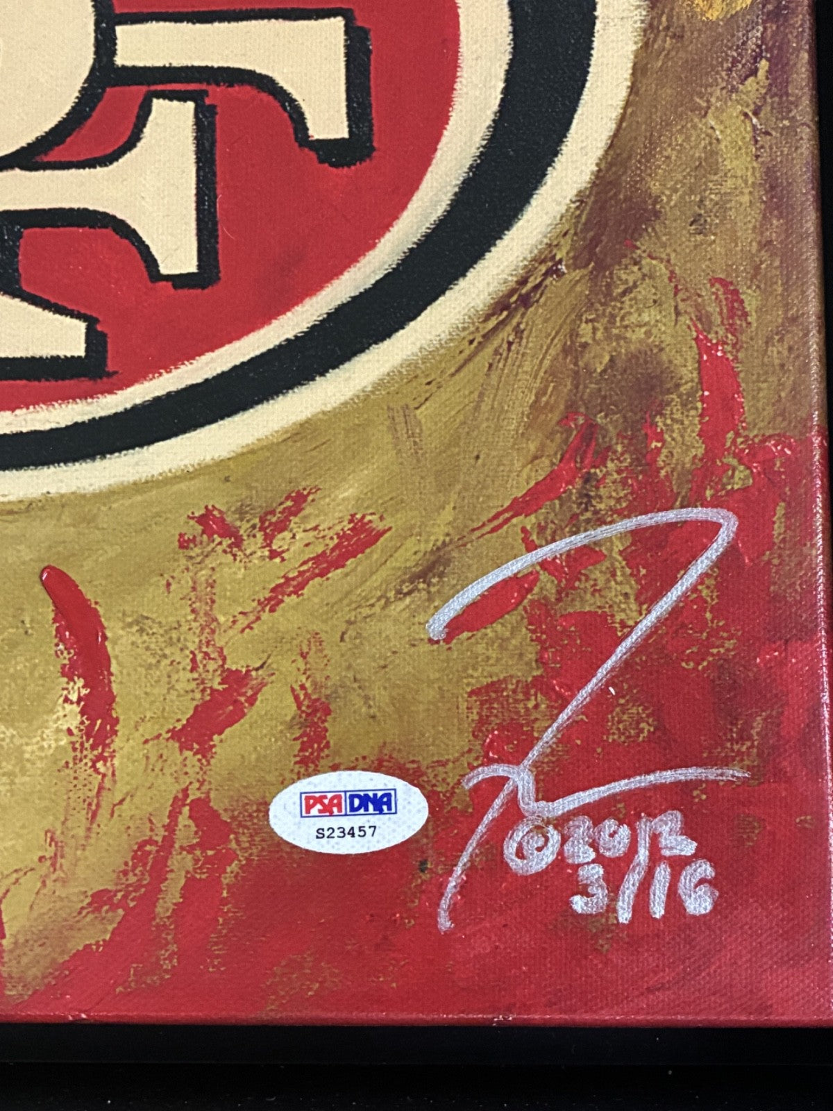Joe Montana Justyn Farano Signed Autographed 49ers Giclee  PSA/DNA COA