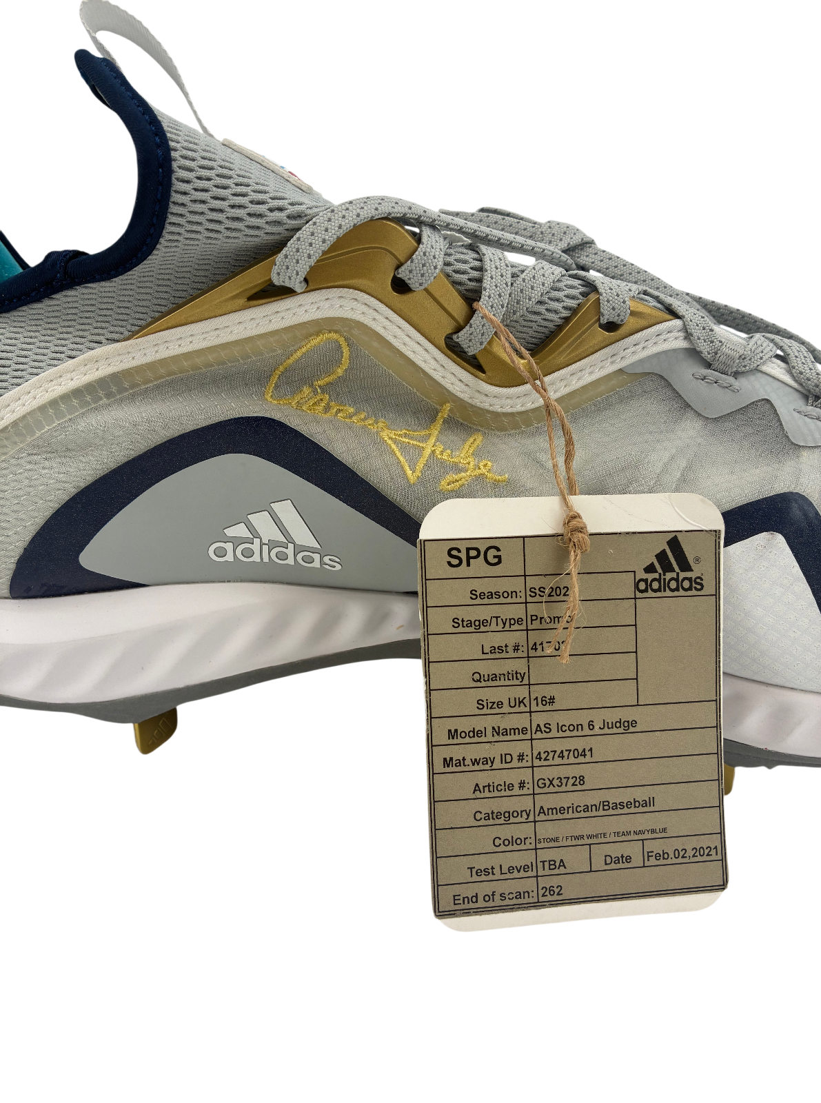 Aaron Judge Signed Autographed Yankees Issued 2021 Adidas Cleats Fanatics COA