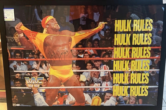 Hulk Hogan Signed Autographed Photo Custom WCW Photo Frame Hogan, PSA Coa
