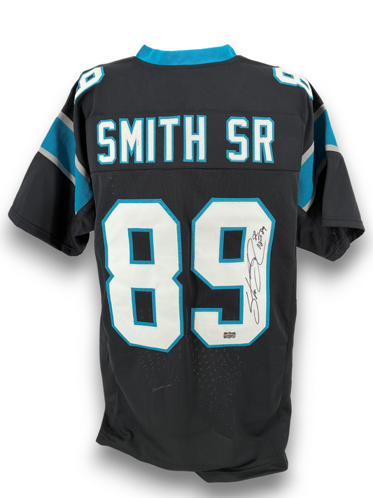 Steve Smith Sr. Signed Autographed Carolina Custom Black Jersey Radtke Sports
