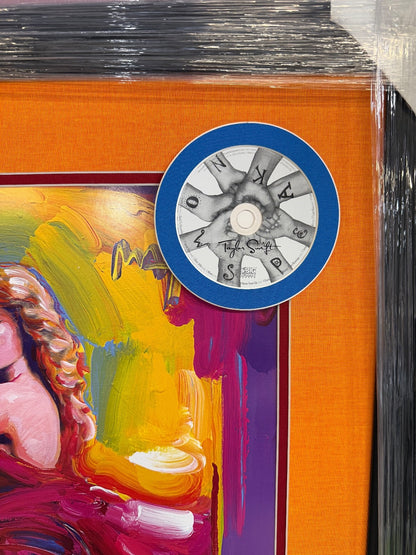 Taylor Swift & Peter Max Signed Autograph Speak Now 32x32 Custom Framed JSA