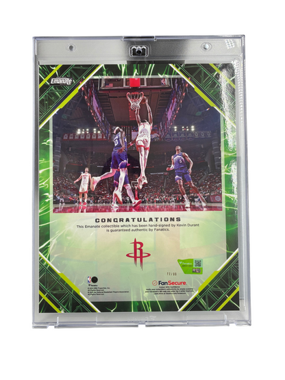 Kevin Durant Signed Autographed Rockets Fanatics Emanate 8x10 77/99