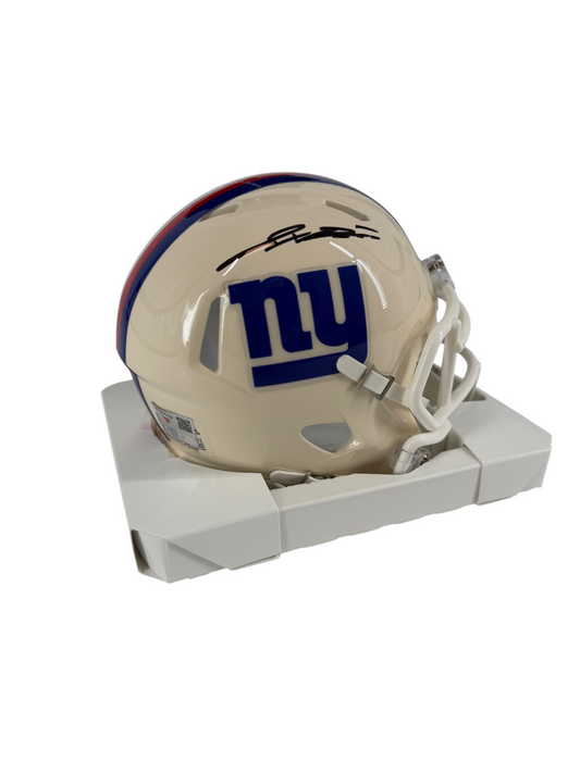 Jaxson Dart Signed Autographed Giants Retro Mini Helmet Fanatics Authentic