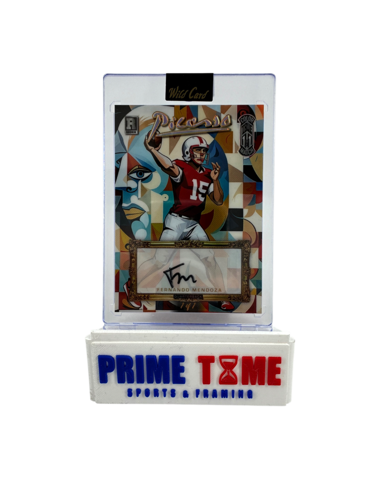 Fernando Mendoza Wild Card True 1/1 Color Match Picasso Auto 1 Of 1