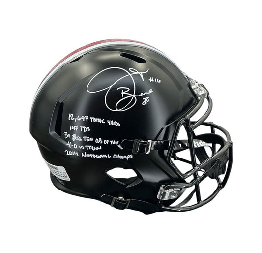 J.T. Barrett Signed Autographed Ohio State Buckeyes Full Size Replica Helmet COA