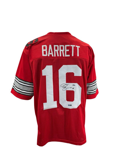 J.T. Barrett Signed Autographed Ohio State Buckeyes Red Custom Jersey COA