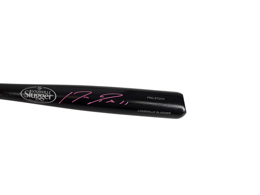 Jose Ramirez Signed Autographed Guardians LS Bat Pink Auto Prime Time Witness