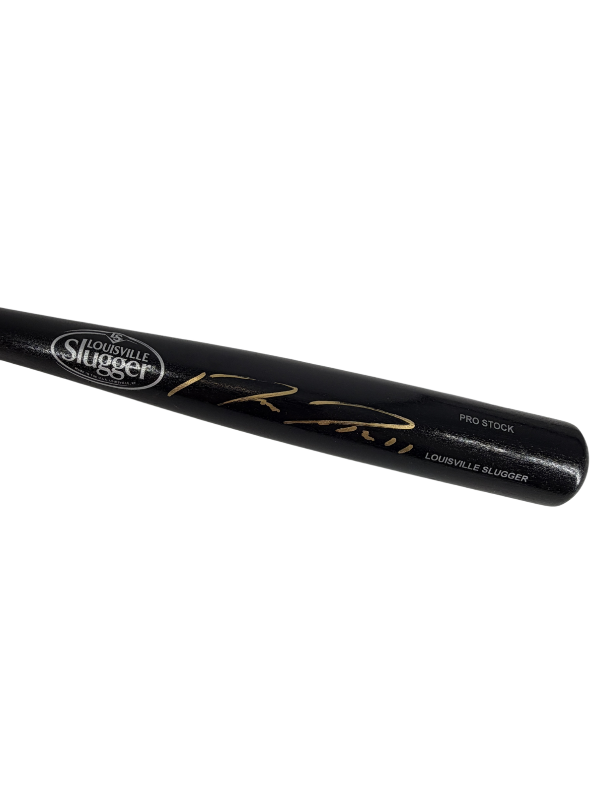 Jose Ramirez Signed Autographed Guardians LS Bat Gold Auto Prime Time Witness