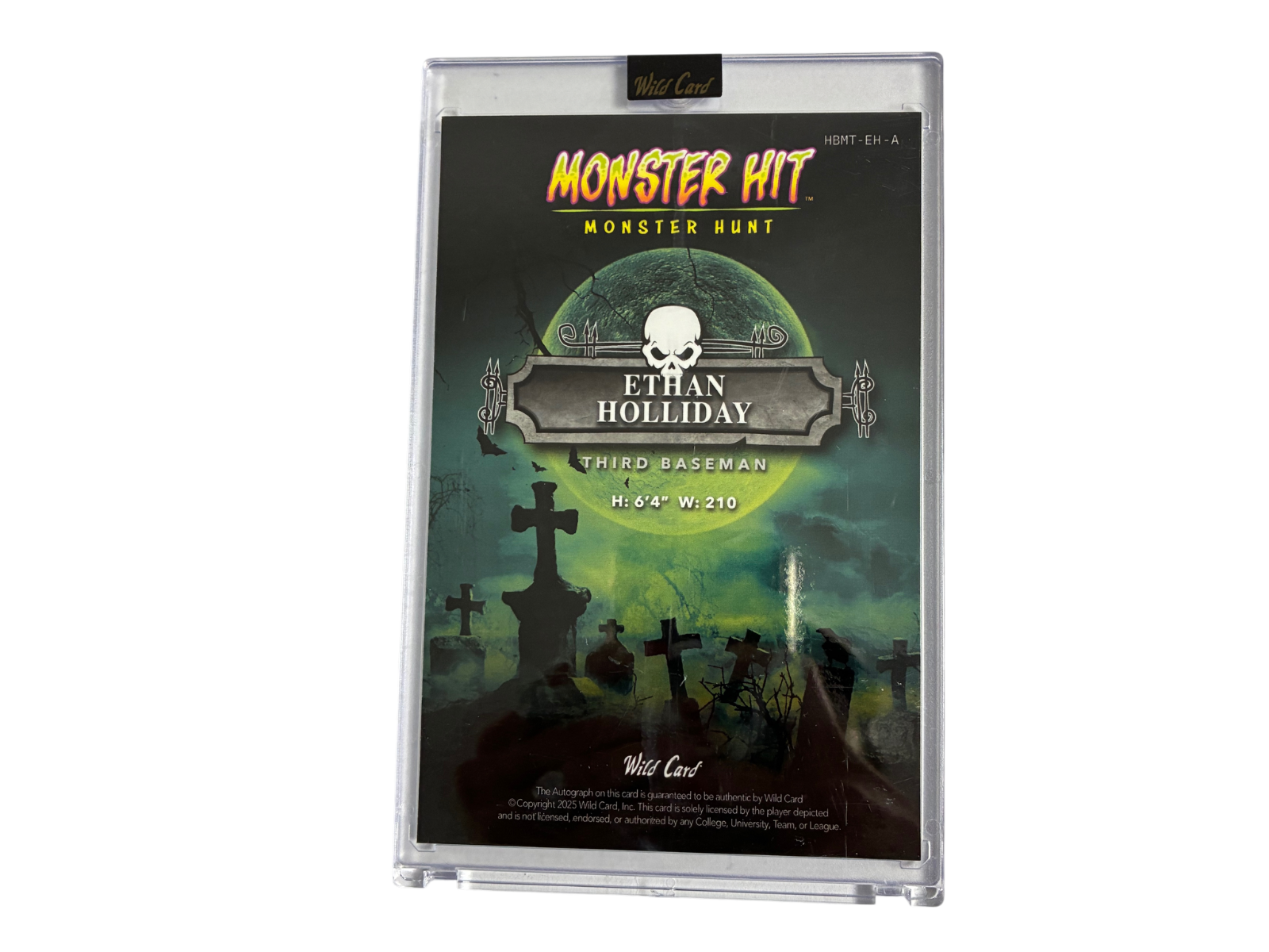 Ethan Holiday PRC Wild Card Monster Hunt Monster Hit Oversized Jumbo Auto 1/1