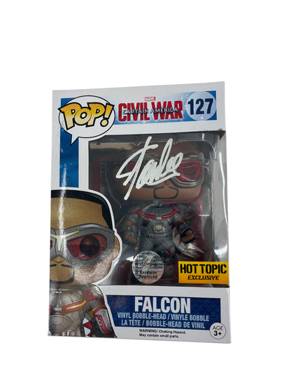 Stan Lee Signed Autographed Falcon 127 Funko Pop BAS COA