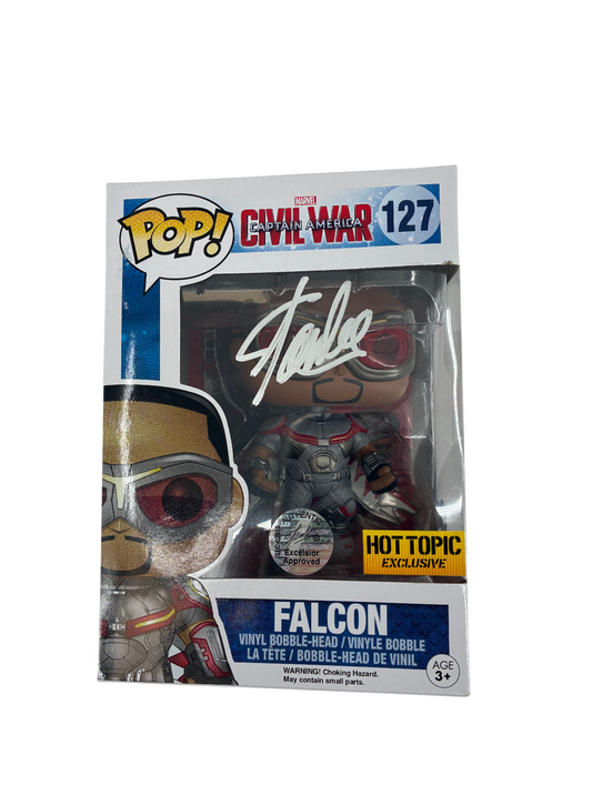 Stan Lee Signed Autographed Falcon 127 Funko Pop BAS COA