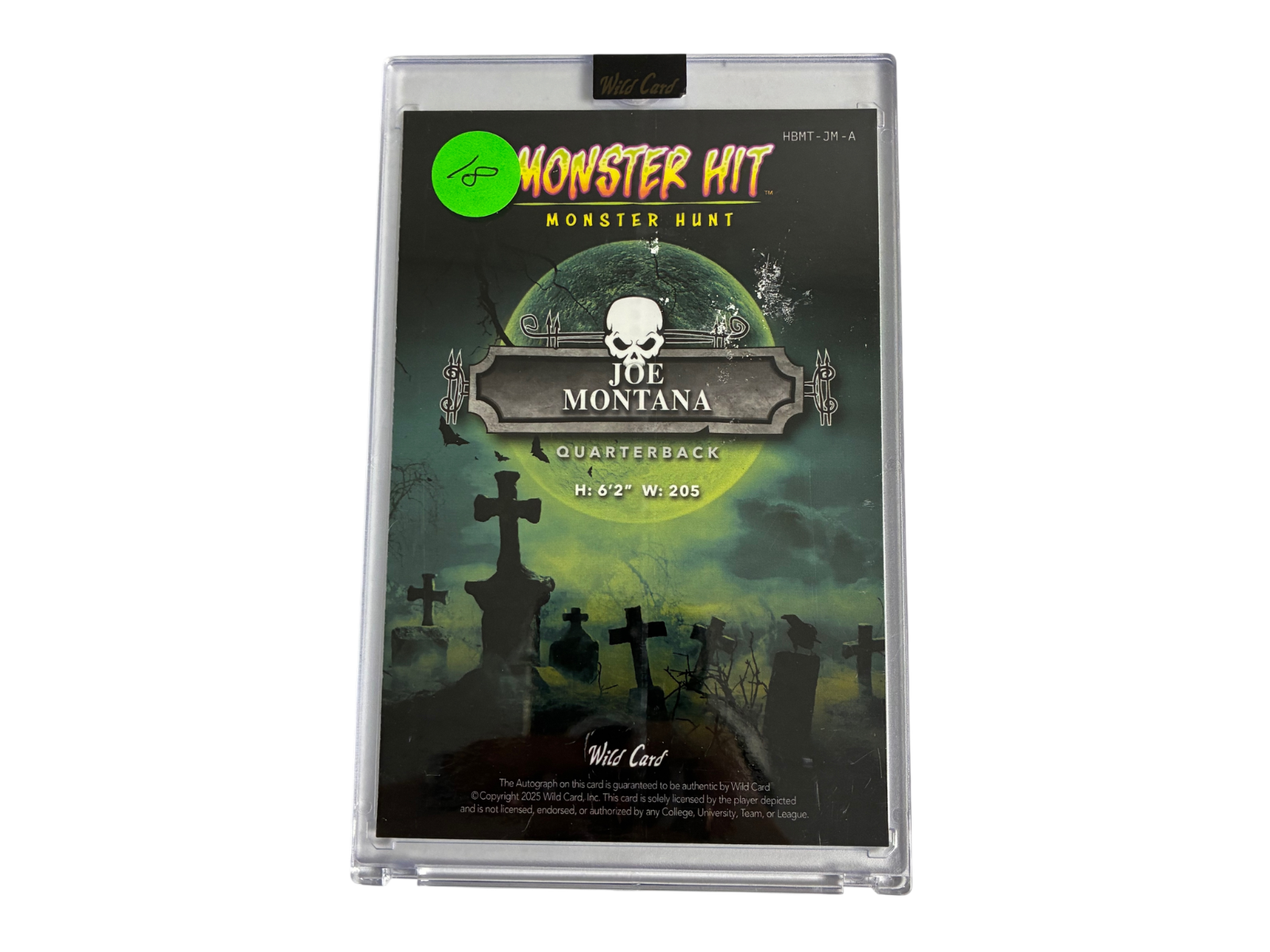 Joe Montana 49ers Wild Card Monster Hunt Monster Hit Oversized Auto TRUE 1/1