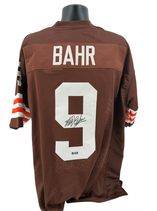 MATT BAHR CLEVELAND BROWNS SIGNED CUSTOM STITCHED JERSEY PRIME TIME WITNESS COA