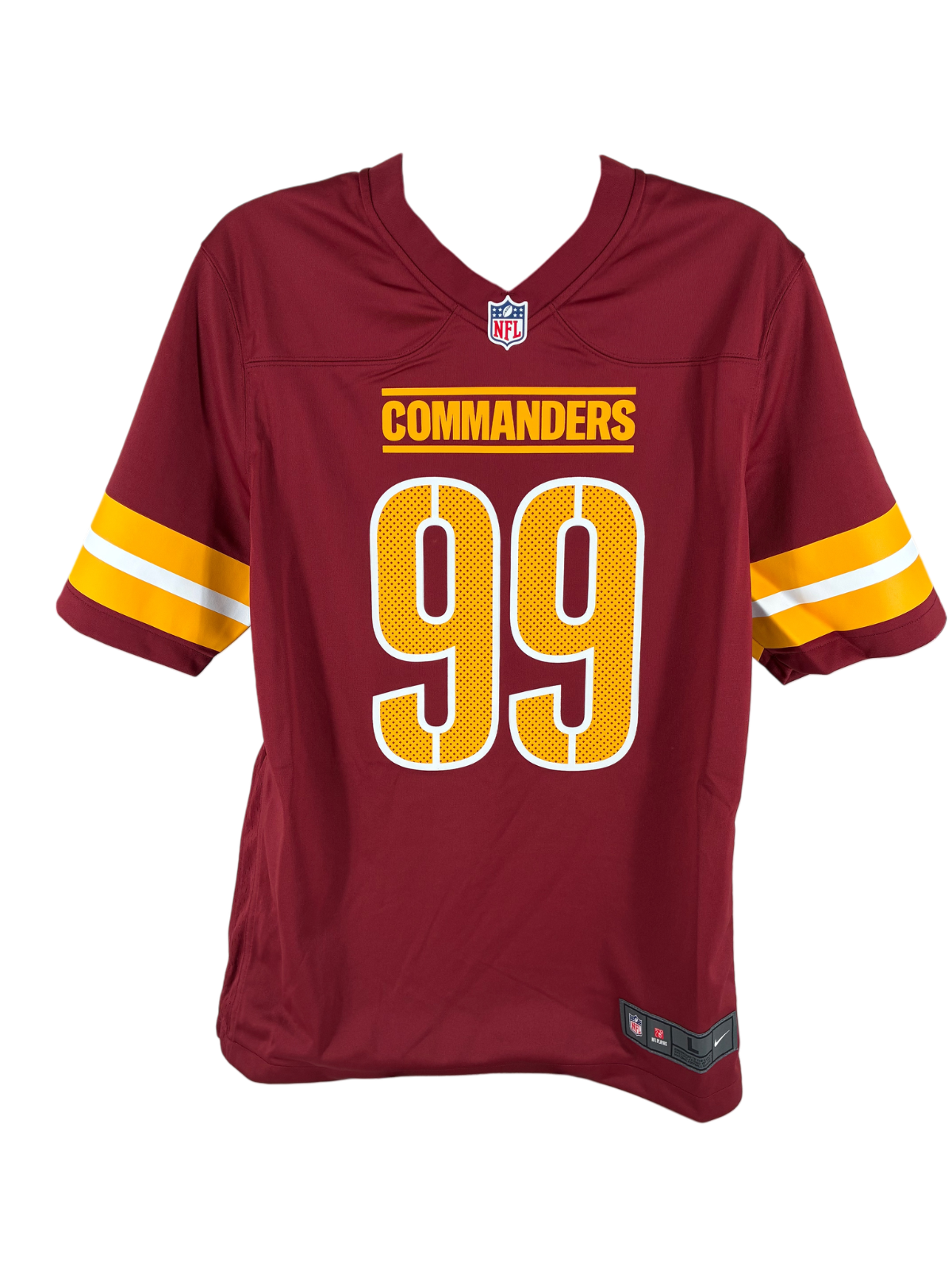 Chase Young Signed Autographed Commanders Authentic Nike Jersey Prime Time Wit