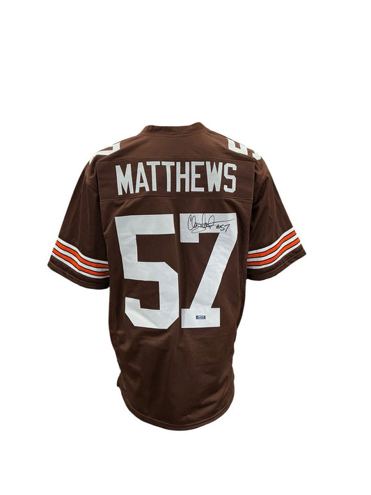 Clay Matthews Signed Autographed Browns Custom Jersey COA