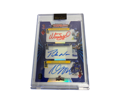 Matthew Stafford Puka Nacua Davante Adams Trips Auto 5 Card Draw 1/1 LA Rams