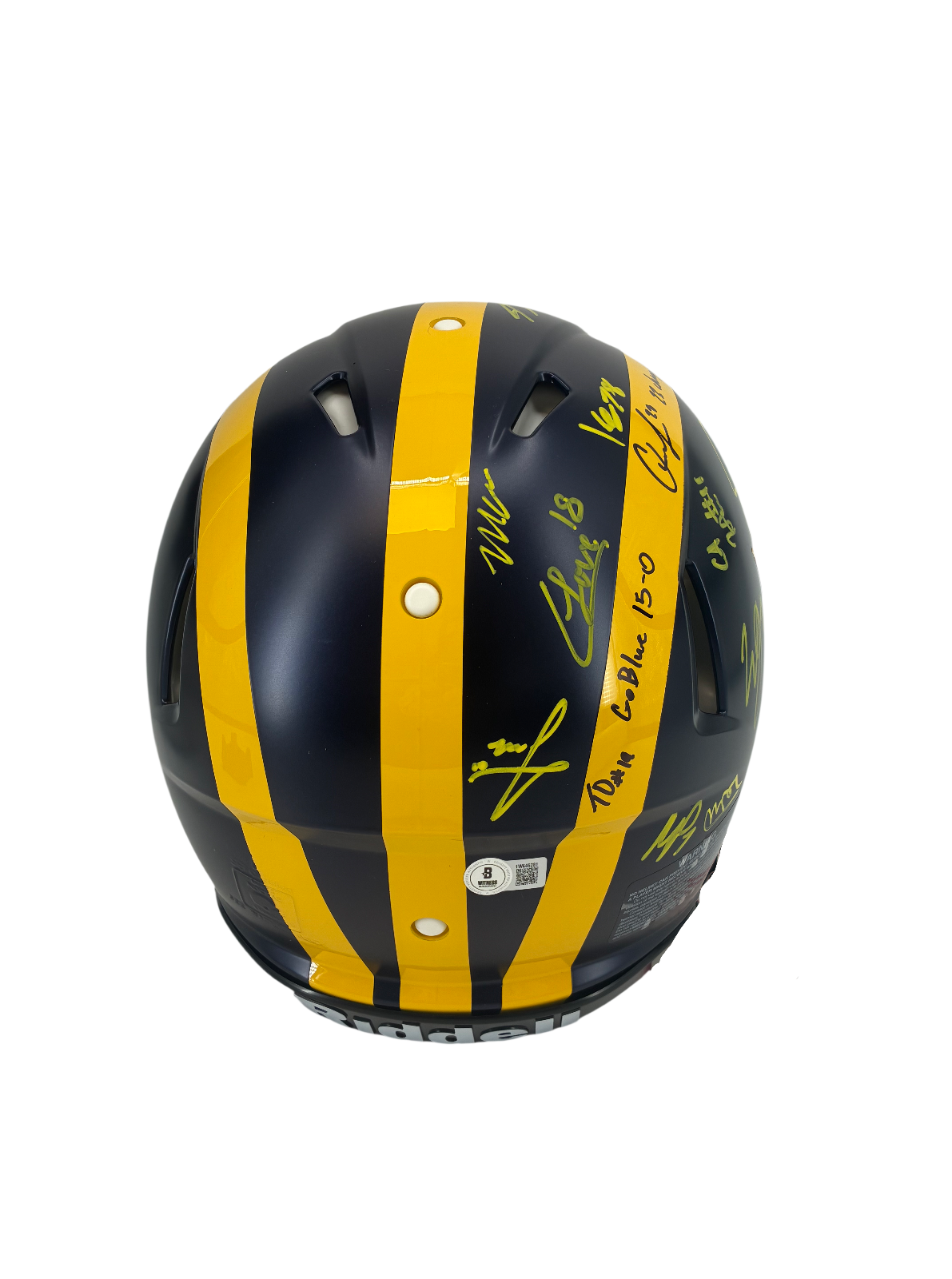 JJ McCarthy & Teammates Autographed Signed Wolverines Helmet BAS COA